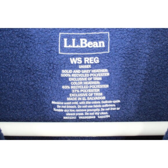 LL Bean Beans Classic Snap Fleece Pullover Sweater Night Size Small - Picture 4 of 9